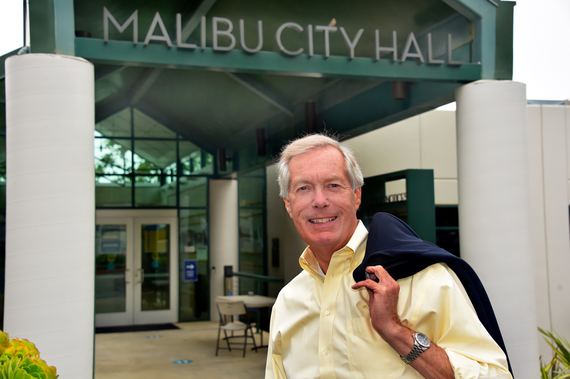 Doug Stewart outside Malibu City Hall